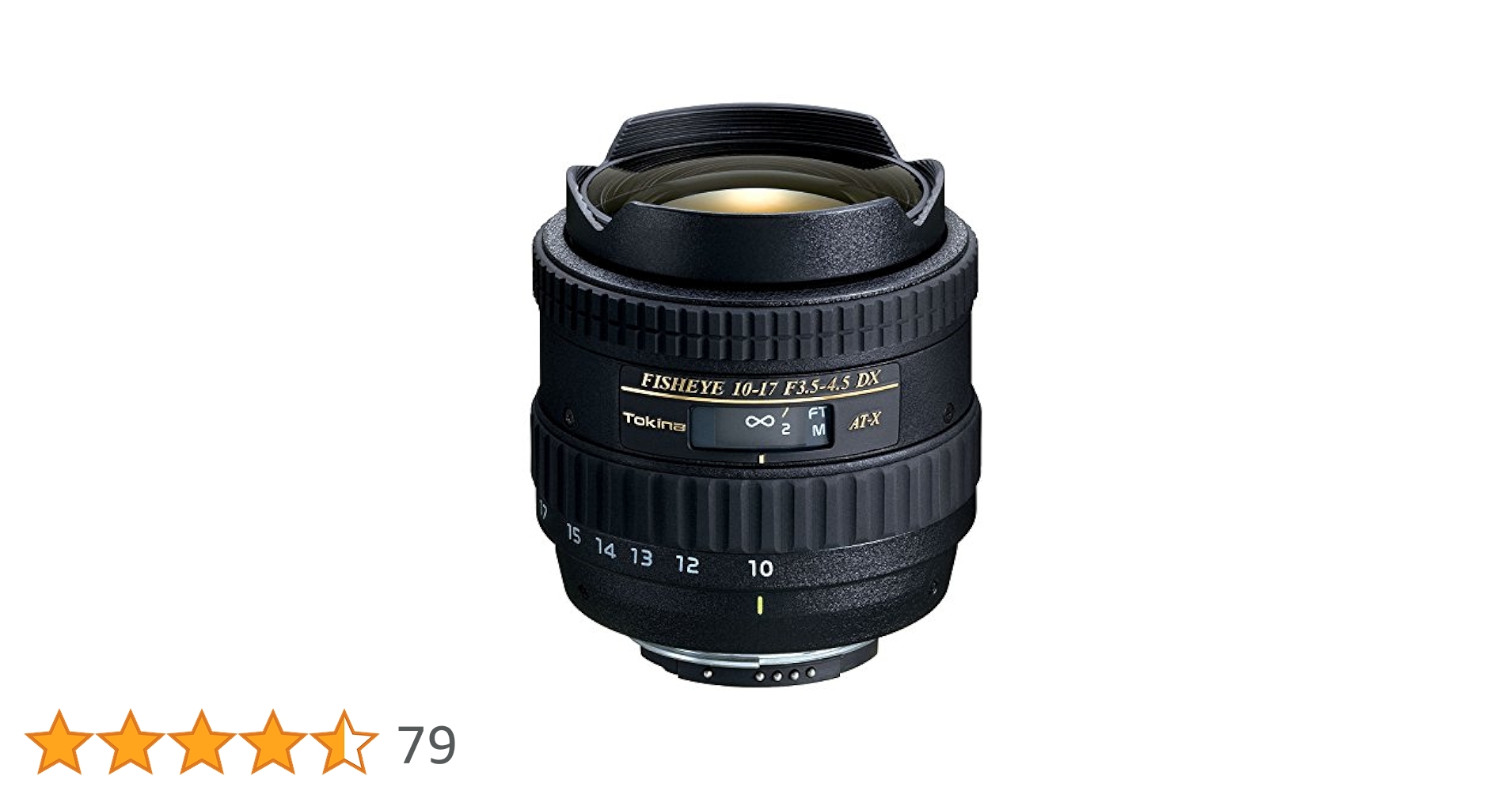 Tokina at-X 107 DX Fisheye Zoom Lens 10-17mm F3.5-4.5 (IF